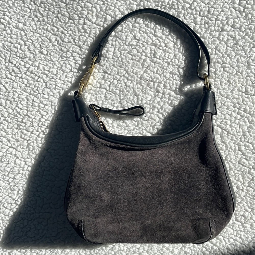 Coach brown suede purse